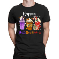 Happy Hallothanksmas Coffee Latte Halloween Thanks T-shirt | Artistshot