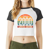 Vintage 2000 Limited Edition Birthday Raglan Crop Top | Artistshot