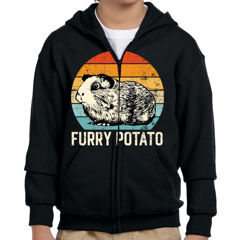 Guinea Pig Furry Potato Vintage Guinea Pig Youth Zipper Hoodie | Artistshot