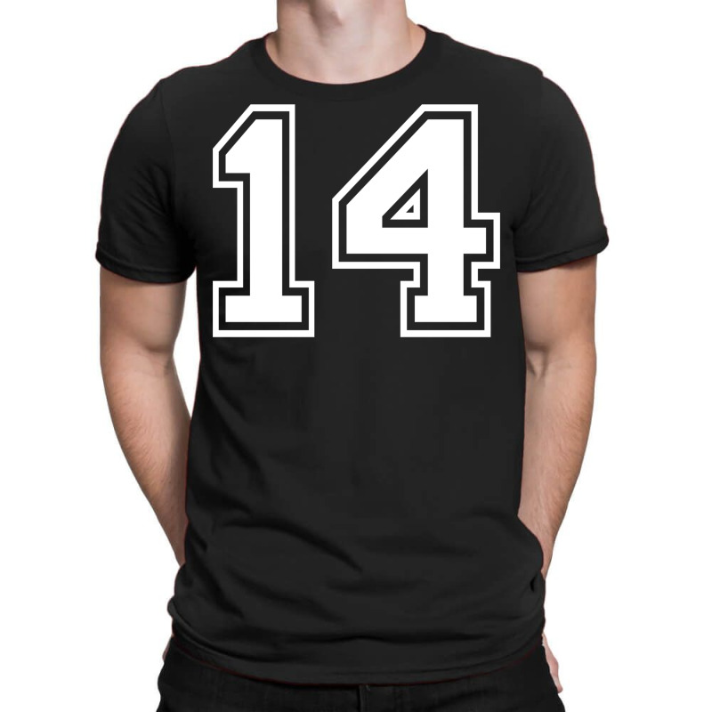 Number 14 Fourteen Back T-shirt | Artistshot