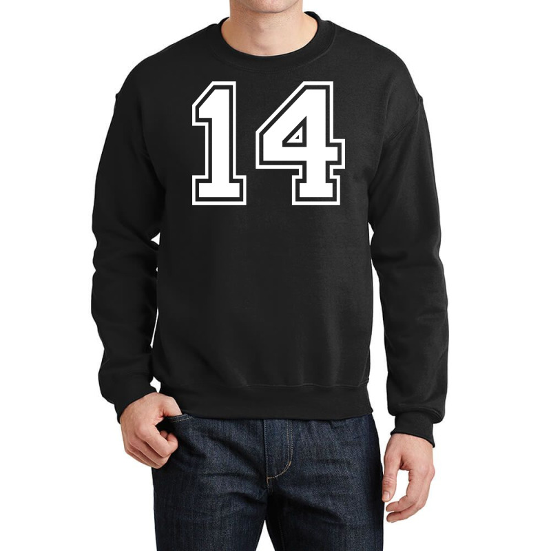 Number 14 Fourteen Back Crewneck Sweatshirt | Artistshot