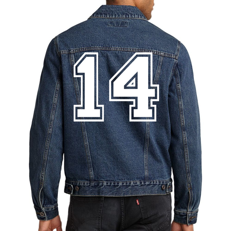 Number 14 Fourteen Back Men Denim Jacket | Artistshot