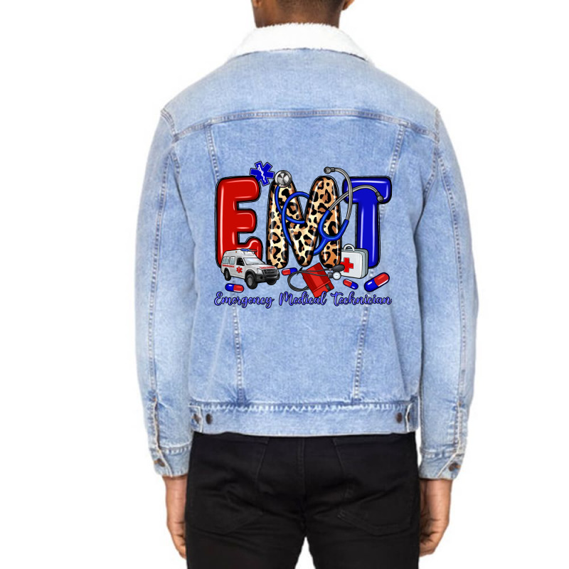 Emt Emergency Medical Technician Unisex Sherpa-lined Denim Jacket | Artistshot