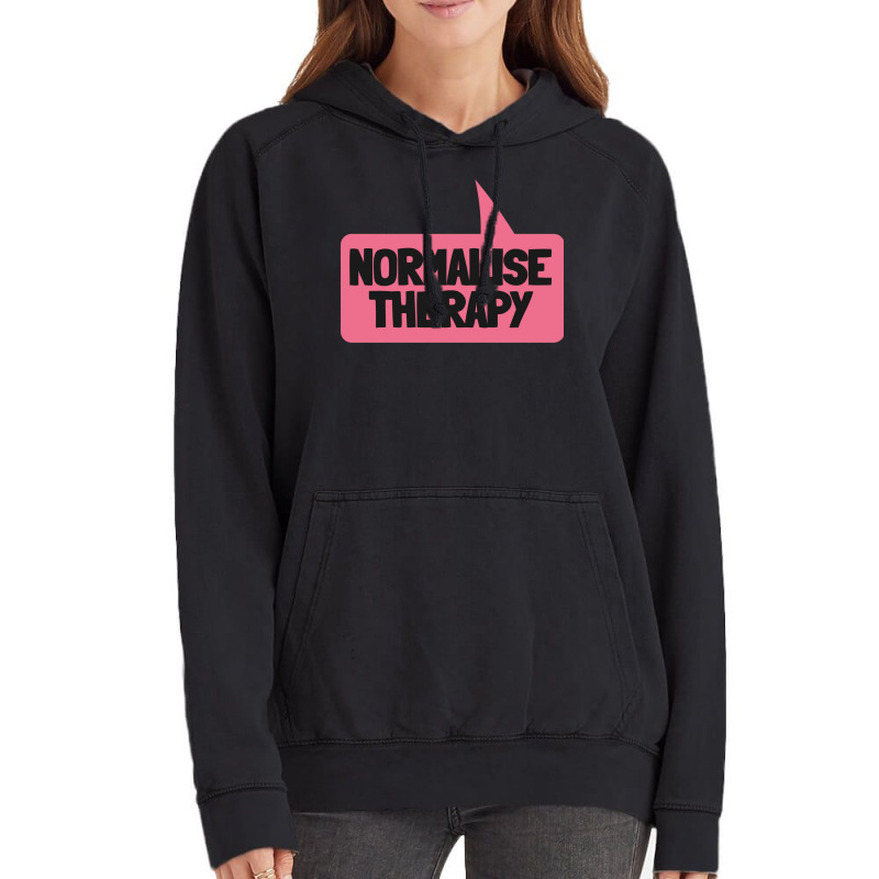 Normalise Therapy   Mental Health Matters Vintage Hoodie by Delique | Artistshot