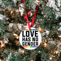 Love Has No Gender   Lgbt Quote (pink) Ornament | Artistshot