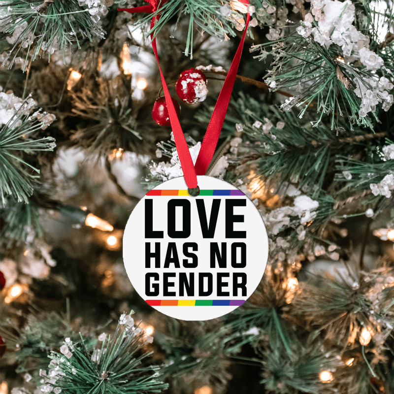 Love Has No Gender   Lgbt Quote (pink) Ornament | Artistshot