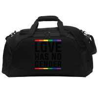 Love Has No Gender   Lgbt Quote (pink) Active Duffel | Artistshot