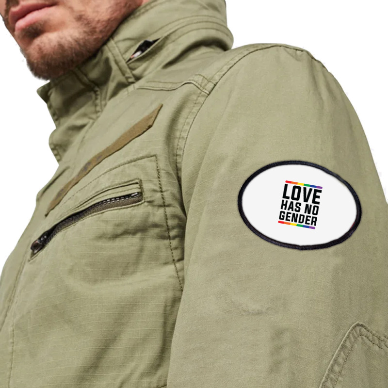 Love Has No Gender   Lgbt Quote (pink) Oval Patch | Artistshot