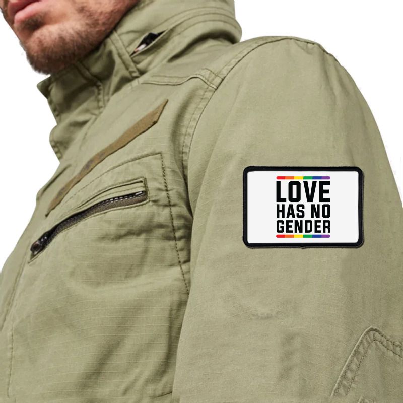 Love Has No Gender   Lgbt Quote (pink) Rectangle Patch | Artistshot