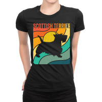 Scottish Terrier Dog Vintage Gift Pet Lover Ladies Fitted T-shirt | Artistshot