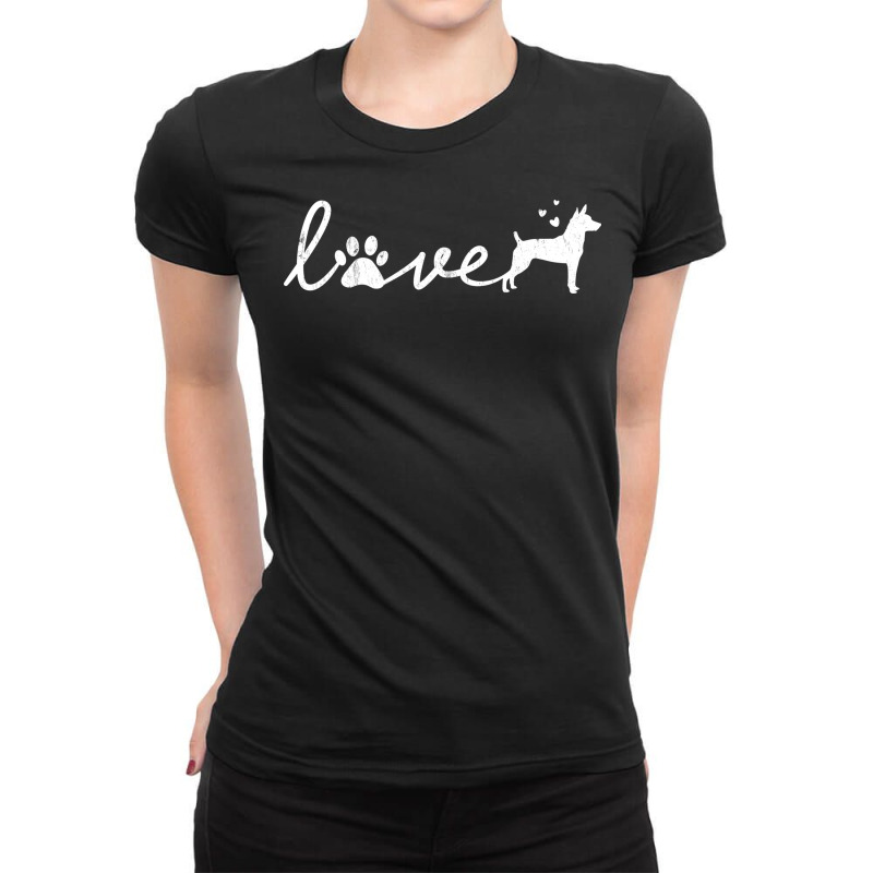 Rat Terrier Love Dog Pet Lover Gift Ladies Fitted T-Shirt by rafaeltto | Artistshot