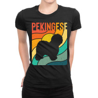 Pekingese Dog Vintage Gift Pet Lover Ladies Fitted T-shirt | Artistshot