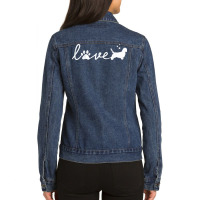 Petit Basset Griffon Vendeen Love Dog Pet Lover Gi Ladies Denim Jacket | Artistshot