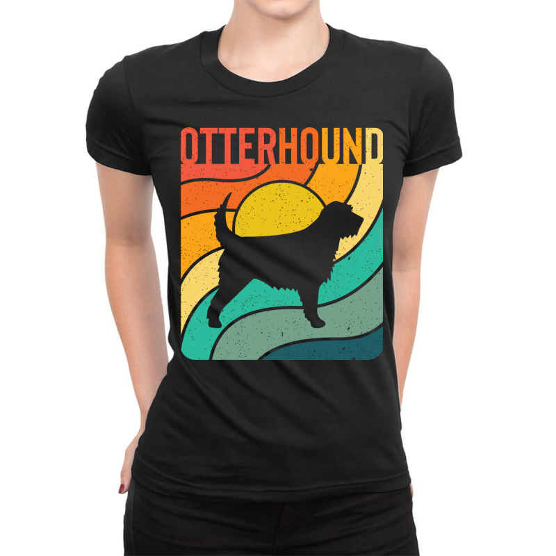 Otterhound Dog Vintage Gift Pet Lover Ladies Fitted T-Shirt by rafaeltto | Artistshot