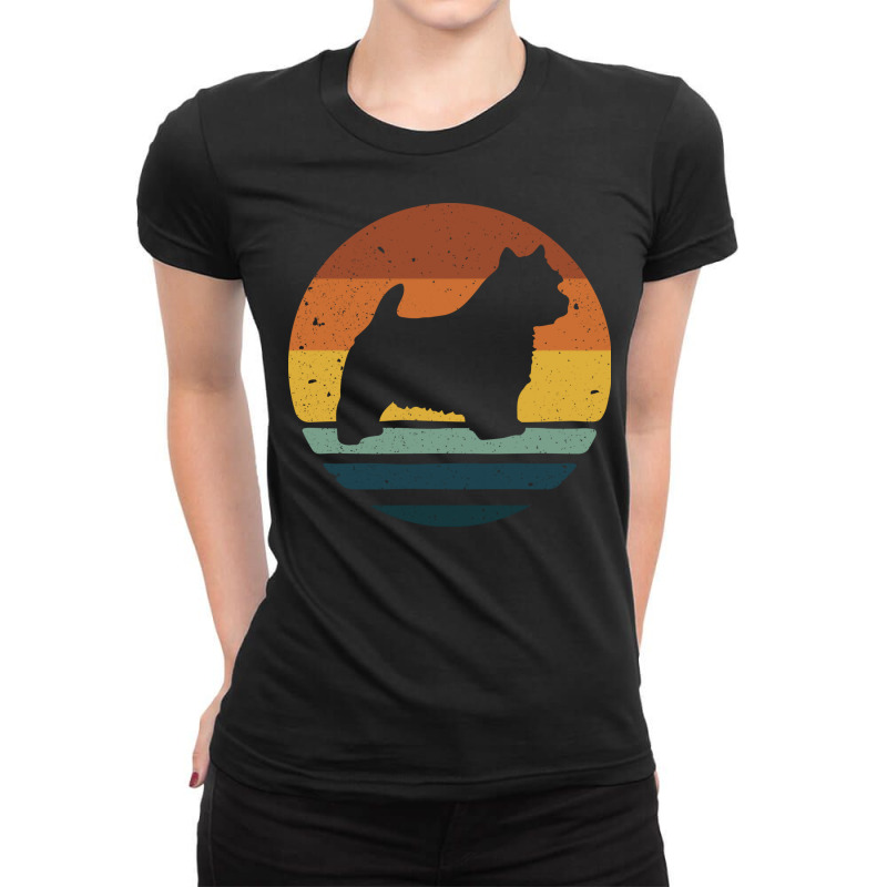 Norwich Terrier Retro Vintage Ladies Fitted T-Shirt by rafaeltto | Artistshot