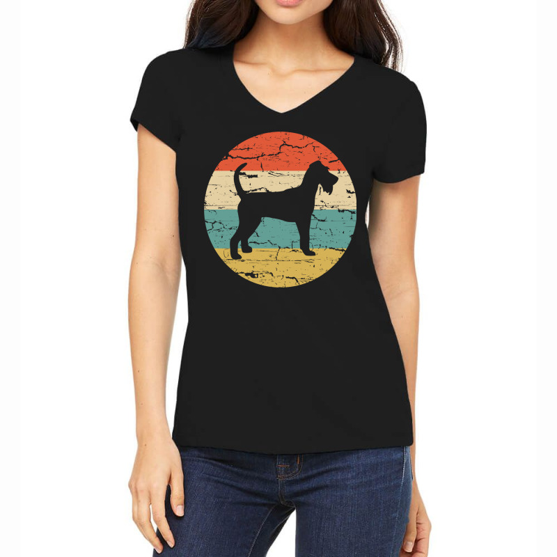 Irish Terrier  Vintage Retro Women's V-Neck T-Shirt by rafaeltto | Artistshot