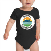 Chippewa National Forest Retro Sign Baby Bodysuit | Artistshot