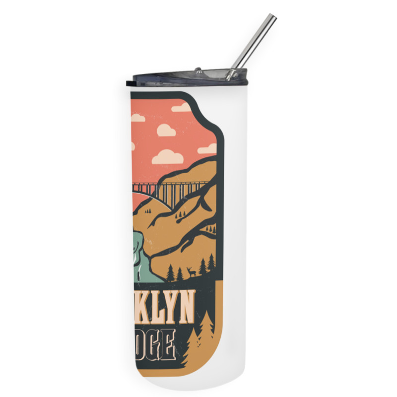 Brooklyn Bridge   Retro Design Skinny Tumbler | Artistshot