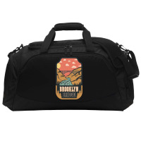 Brooklyn Bridge   Retro Design Active Duffel | Artistshot