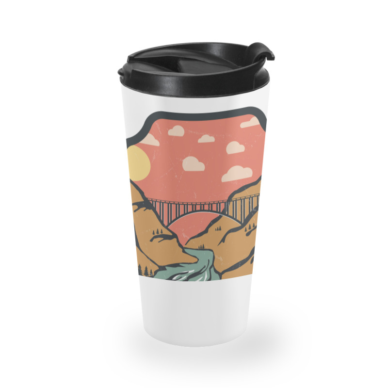 Brooklyn Bridge   Retro Design Travel Mug | Artistshot