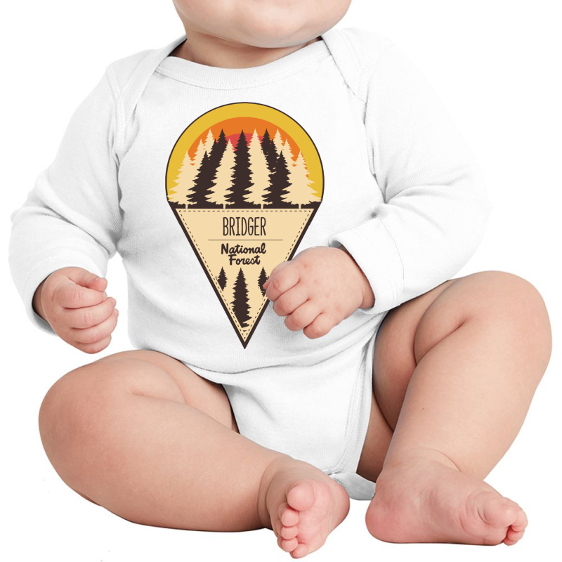 Bridger National Forest Long Sleeve Baby Bodysuit by RozakArt | Artistshot