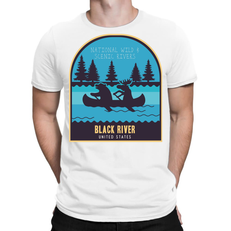 Black River, National River In Usa T-Shirt by RozakArt | Artistshot