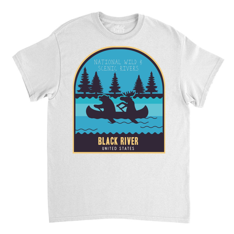 Black River, National River In Usa Classic T-shirt by RozakArt | Artistshot