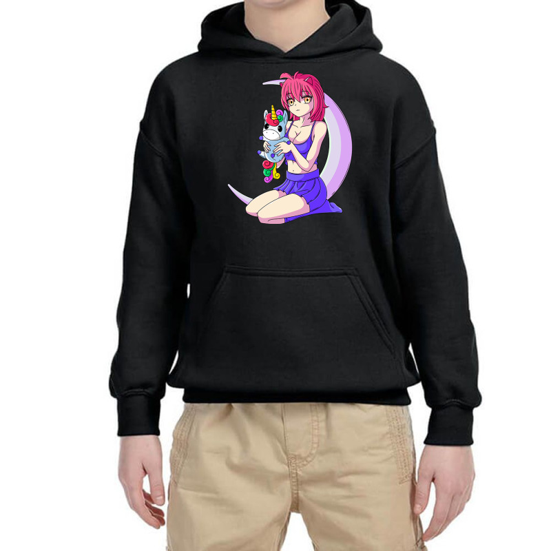 Japanese Anime Girl Unicorn Pastel Goth Vaporwave Youth Hoodie | Artistshot