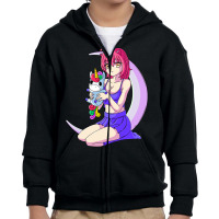 Japanese Anime Girl Unicorn Pastel Goth Vaporwave Youth Zipper Hoodie | Artistshot