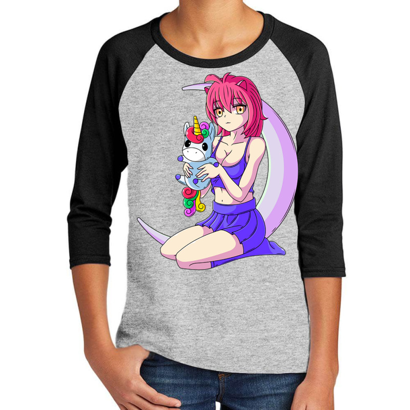 Japanese Anime Girl Unicorn Pastel Goth Vaporwave Youth 3/4 Sleeve | Artistshot