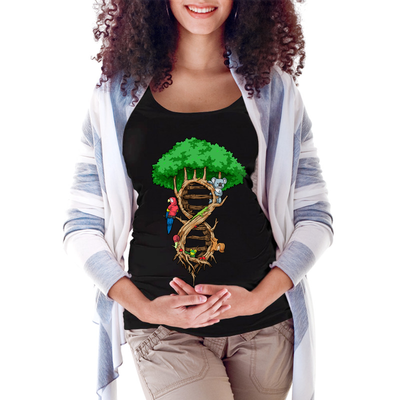 Infinite Tree Of Life Dna Biology Environment Love Maternity Scoop Neck T-shirt by Ziz | Artistshot