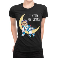 I Need Space Sloth Astronaut Moon Galaxy Outer Spa Ladies Fitted T-shirt | Artistshot