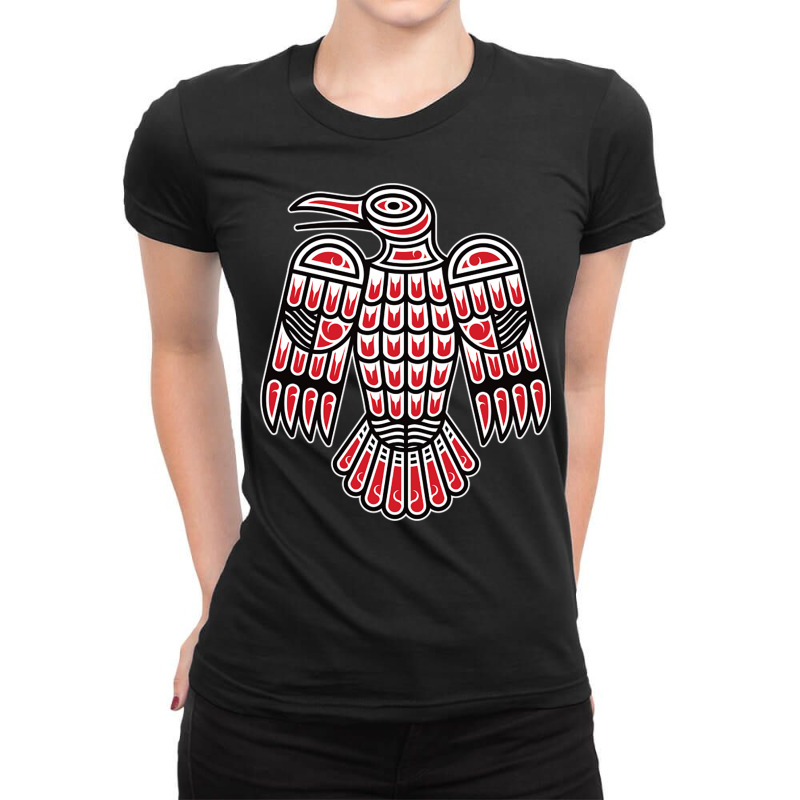 Haida Raven American Indian Native America Indigen Ladies Fitted T-Shirt by Ziz | Artistshot