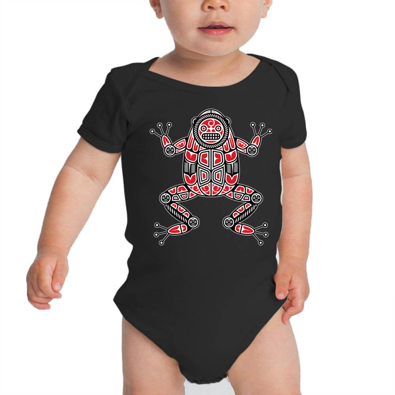 Haida Frog American Indian Native America Indigeno Baby Bodysuit by Ziz | Artistshot