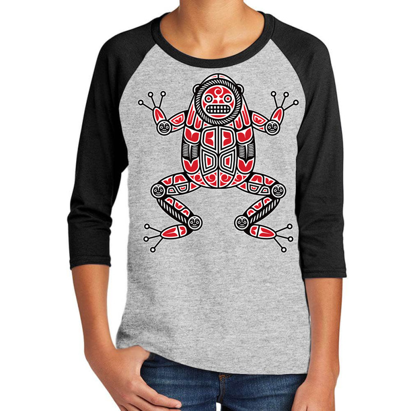 Haida Frog American Indian Native America Indigeno Youth 3/4 Sleeve by Ziz | Artistshot