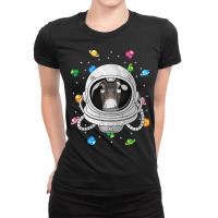 Donkey Astronaut Animal Deep In Space Cosmic Unive Ladies Fitted T-shirt | Artistshot