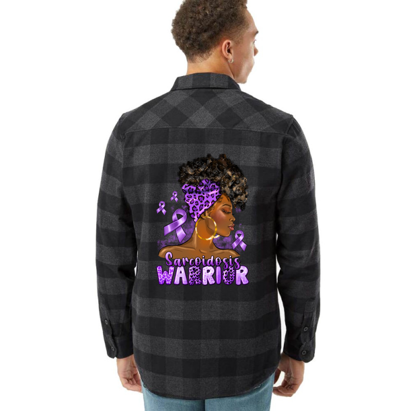 Afro Woman Sarcoidosis Cancer Warrior Flannel Shirt | Artistshot