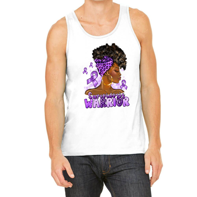 Afro Woman Sarcoidosis Cancer Warrior Tank Top | Artistshot