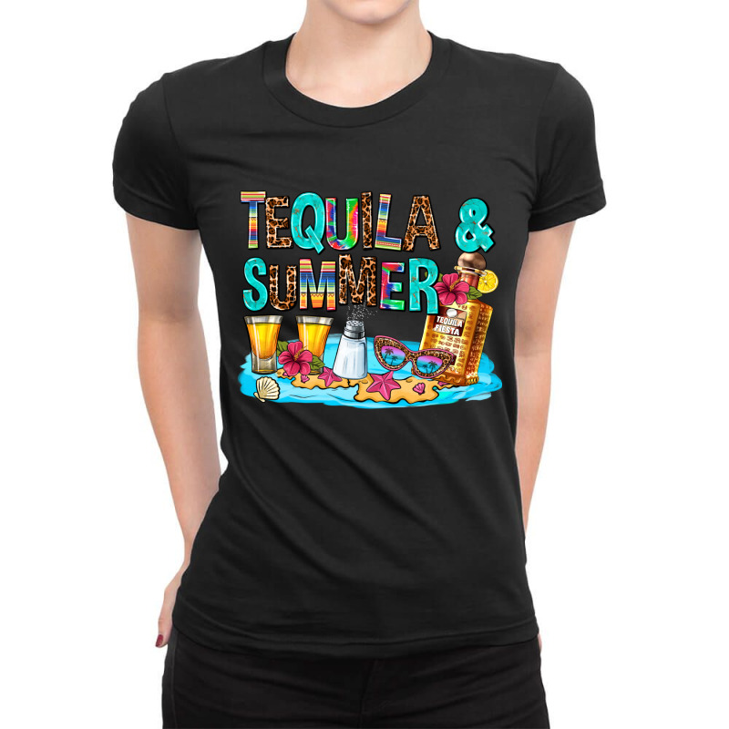 Tequila And Summmer Ladies Fitted T-Shirt by AdoDesignShop | Artistshot