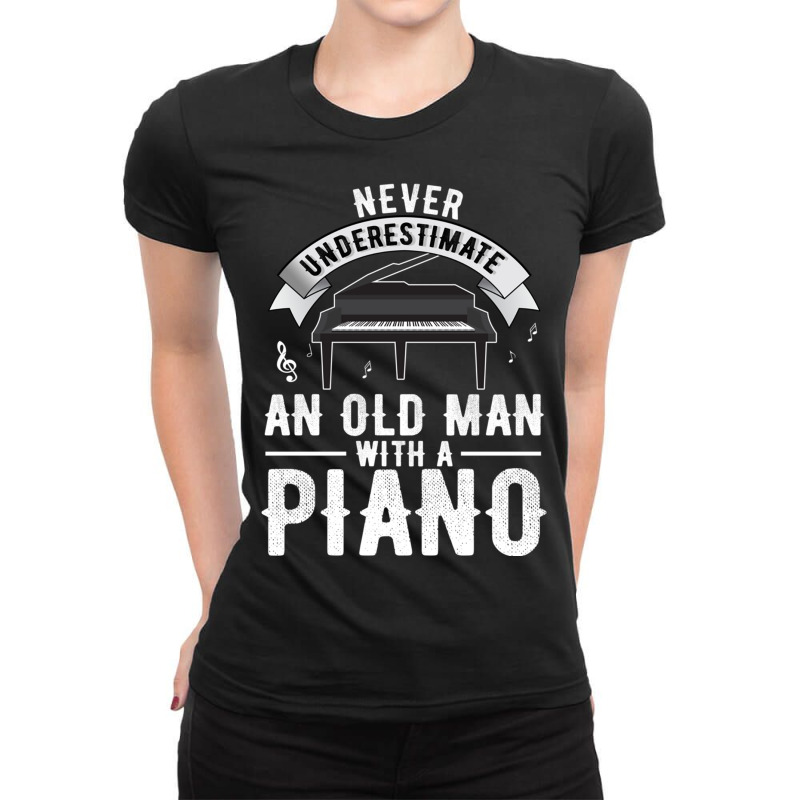 Piano Piano Music Gift For Pianist   Instrument Mu Ladies Fitted T-Shirt by ChuArt. | Artistshot