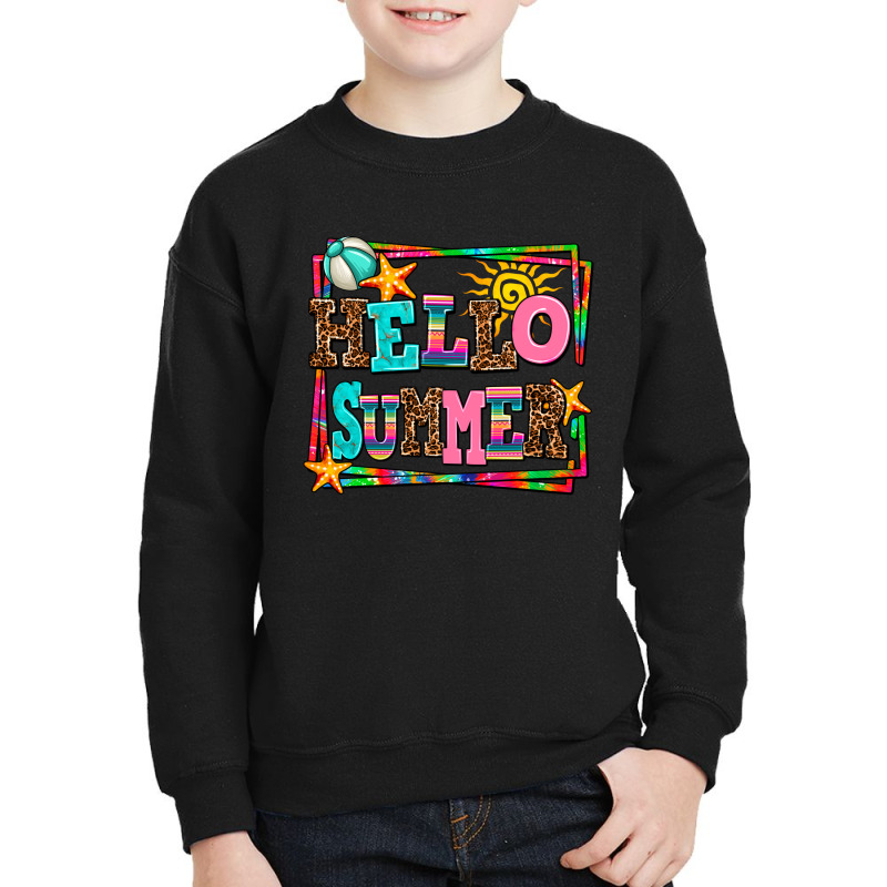 Hello Summer Youth Sweatshirt by AdoDesignShop | Artistshot