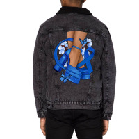 Colon Cancer Diva Blue Ribbon Unisex Sherpa-lined Denim Jacket | Artistshot