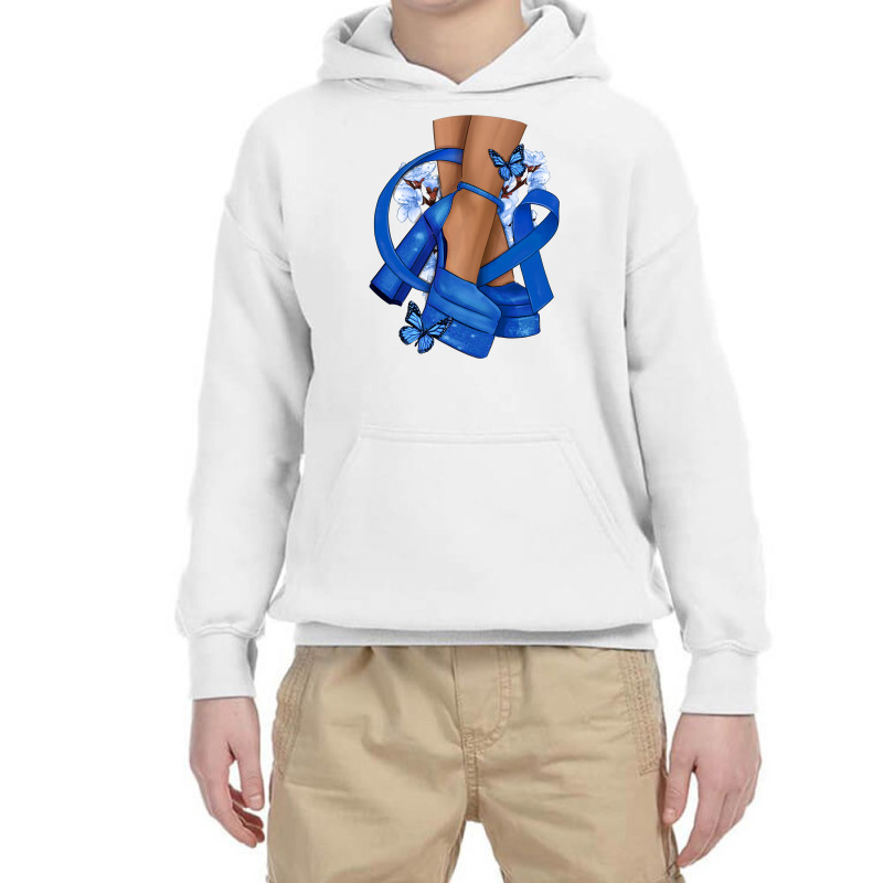 Colon Cancer Diva Blue Ribbon Youth Hoodie | Artistshot