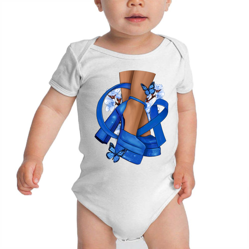 Colon Cancer Diva Blue Ribbon Baby Bodysuit | Artistshot