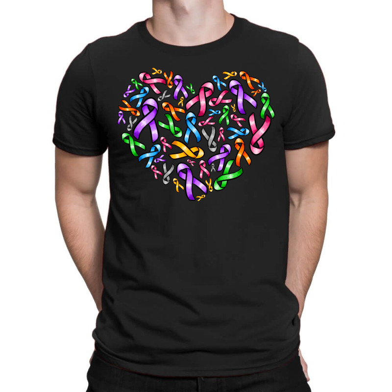 Cancer Ribbon Heart T-shirt | Artistshot