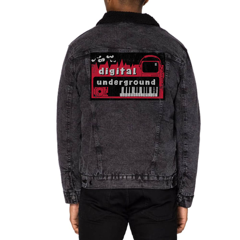 Digital Underground Tape Unisex Sherpa-Lined Denim Jacket by Rob Store | Artistshot