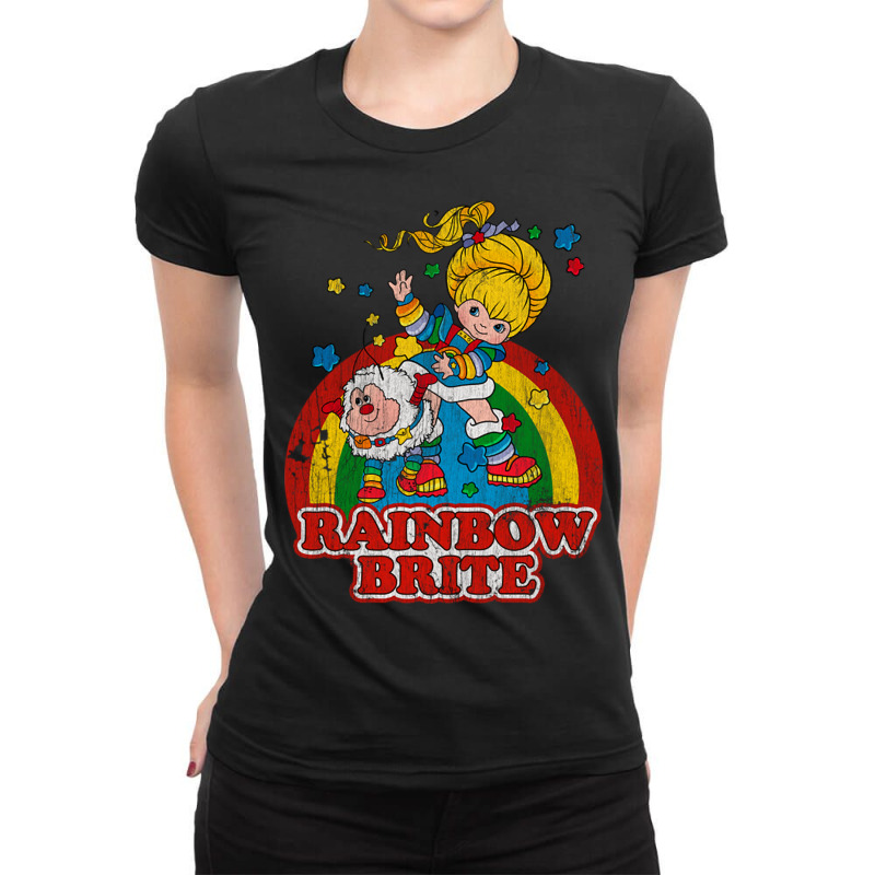 Distressed Rainbow Brite Ladies Fitted T-Shirt by Rob Store | Artistshot