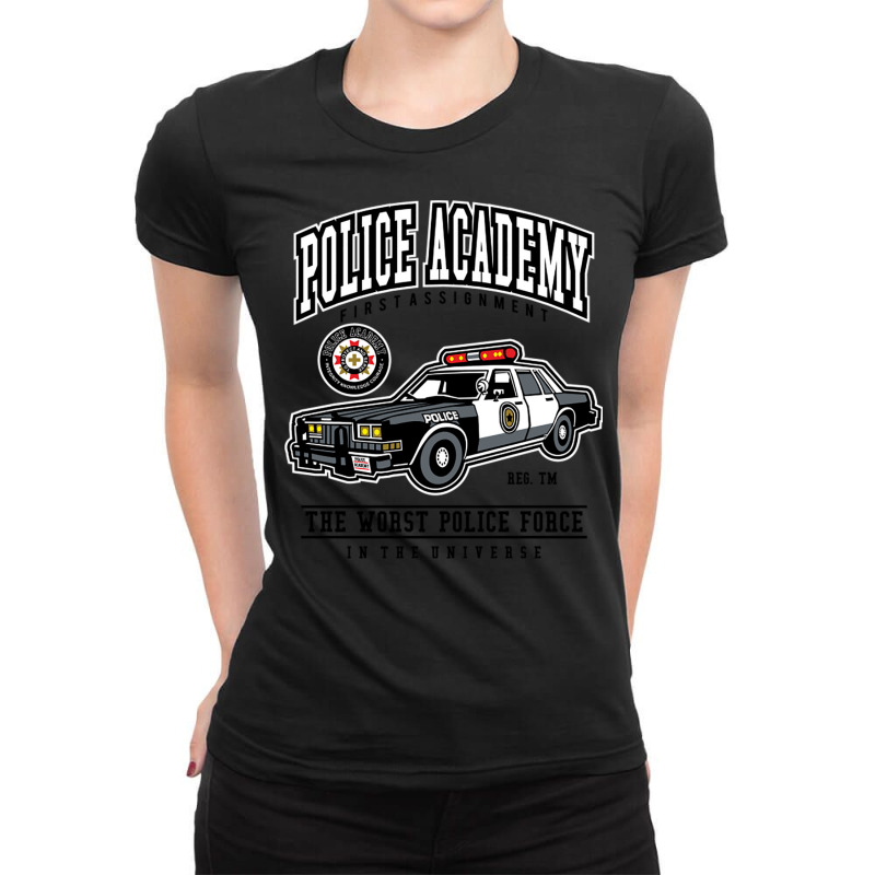 Police Academy Ladies Fitted T-Shirt by Rob Store | Artistshot