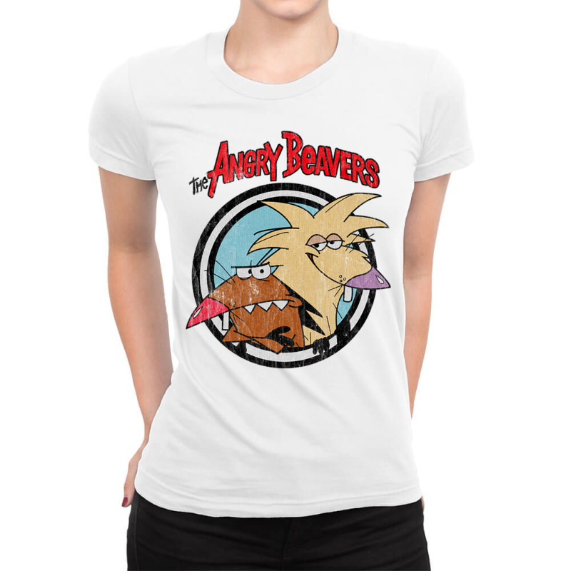 Vintage Angry Beavers Ladies Fitted T-Shirt by Rob Store | Artistshot