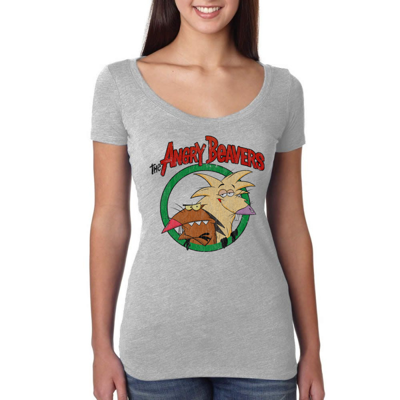 Vintage The Angry Beavers Women's Triblend Scoop T-shirt by Rob Store | Artistshot